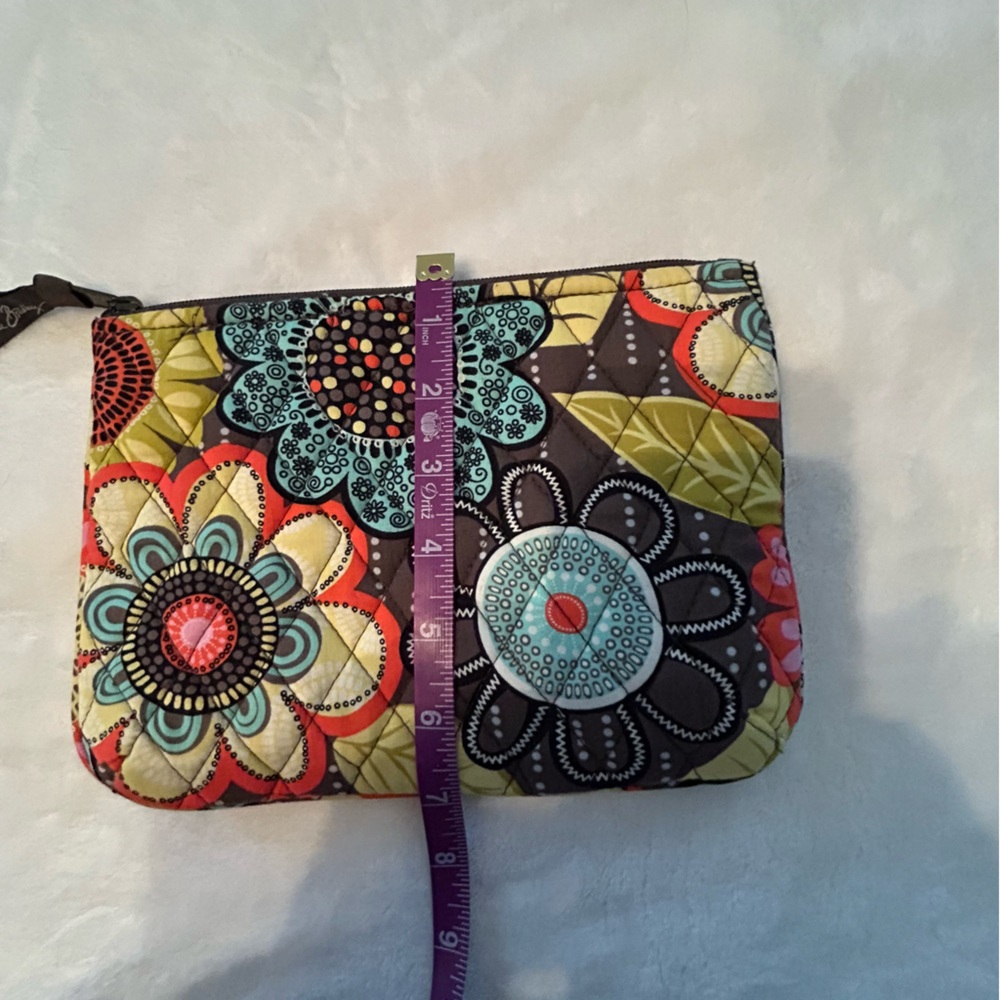Vera Bradley Flower Shower Medium Zipper Pouch - Picture 5 of 6